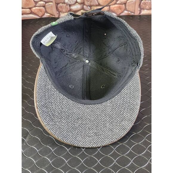 Heineken Leather Brimmed Herringbone Baseball Hat Cap Adjustable Strap Back - Picture 5 of 6